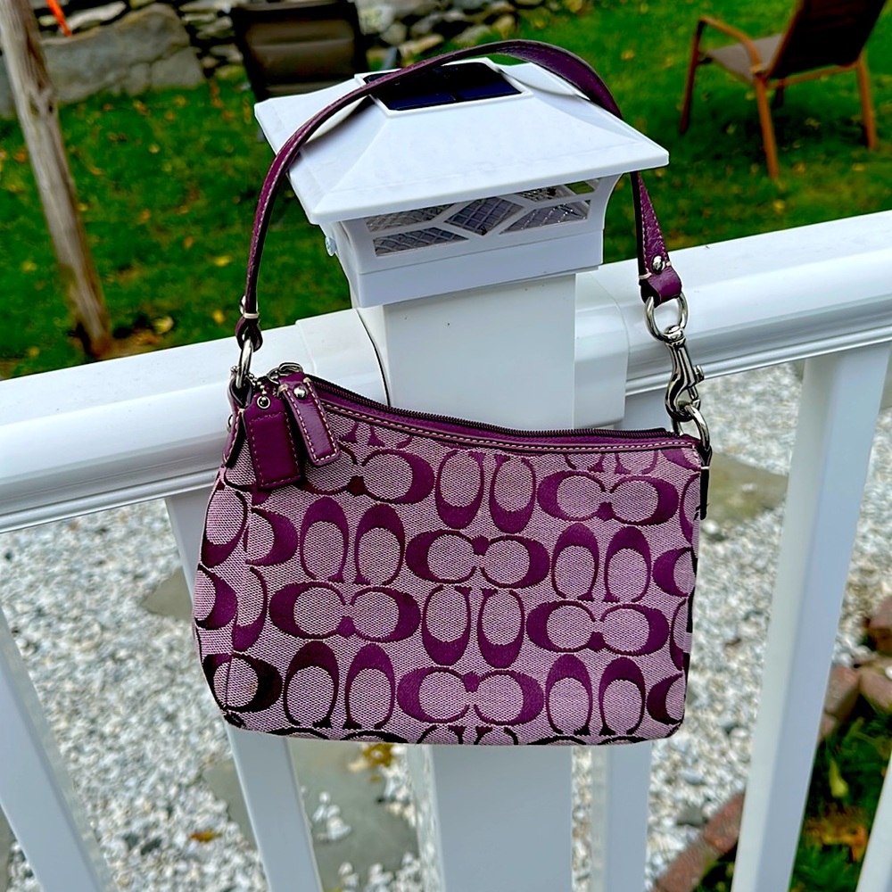 Purple coach small bag